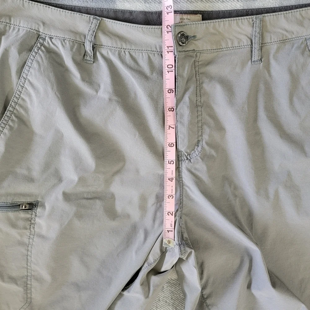 Original Weatherproof Vintage Straight Fit Mens Gray Shorts Zip Pocket Size 40 - Picture 11 of 13
